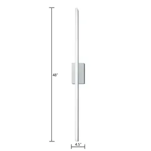 Ava 48'' High Integrated LED Sconce - Brushed Aluminum 2