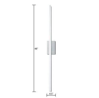 Ava 48″ High Integrated LED Sconce - Brushed Aluminum