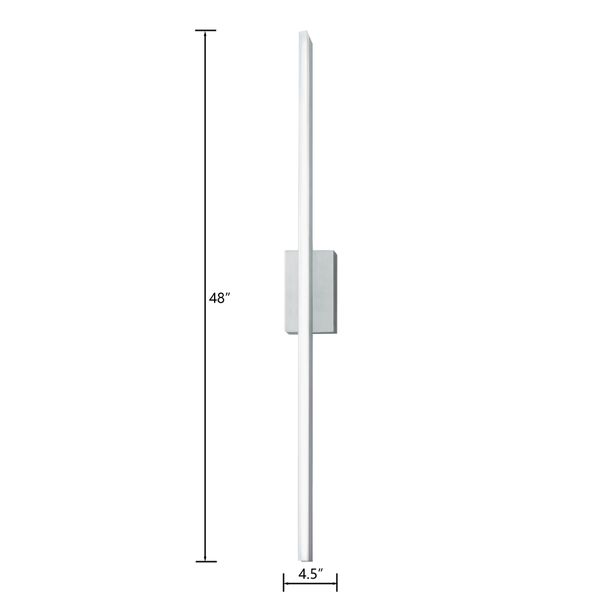 Ava 48'' High Integrated LED Sconce - Brushed Aluminum