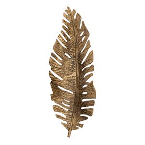 Sago Leaf Dimensional Wall Decor - Antique Gold 1