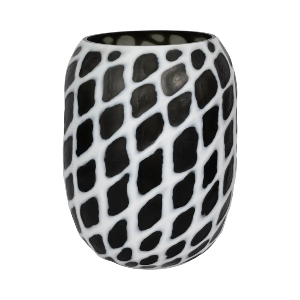 ALMABURN BLACK GLASS VASE 18 (IN)