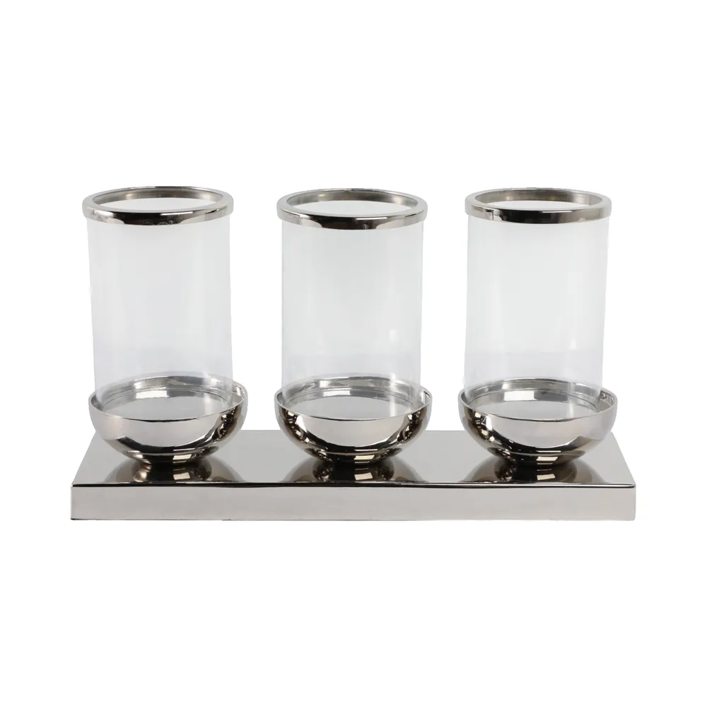 CALEBURN SILVER CANDLE HOLDER 9 (IN)