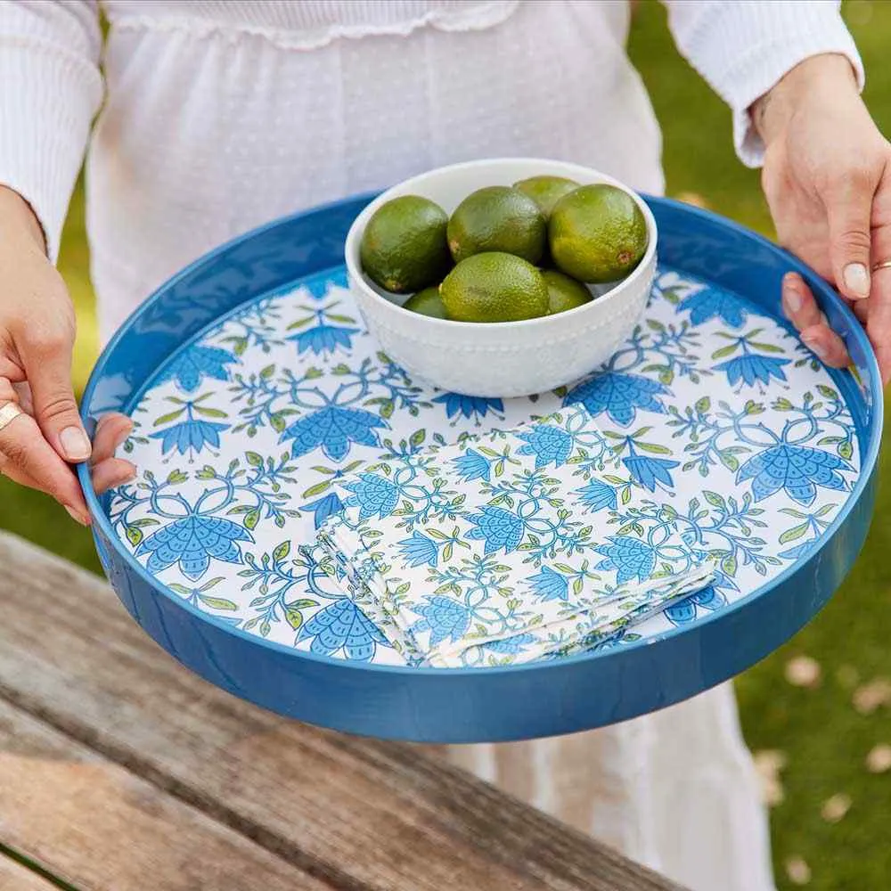Tilly Blue Paper Cocktail Napkins (Pack of 25)