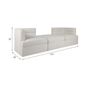RUSHRUN IVORY SOFA 32 (IN) 9