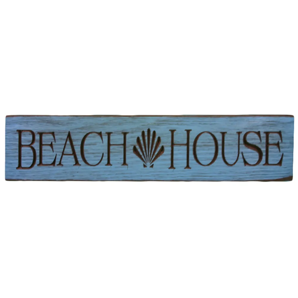 24" USA BEACH HOUSE ROUTED BARNWOOD SIGN
