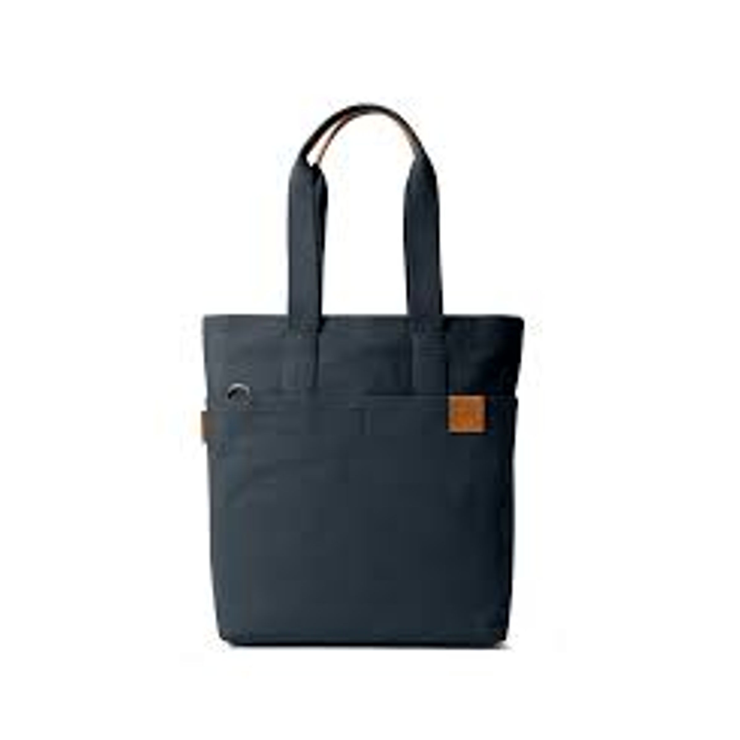 HERRINGBONE RECYCLED STRAP TOTE - NAVY
