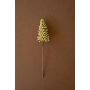 Mini Bottle Brush Trees on a Stem / Yellow 1