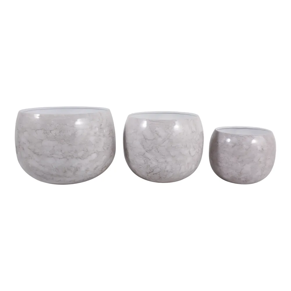 JAKEWICK SET OF 3 IVORY PLANTER 11 (IN)