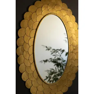 Layered Gold Scallop Framed Mirror 2