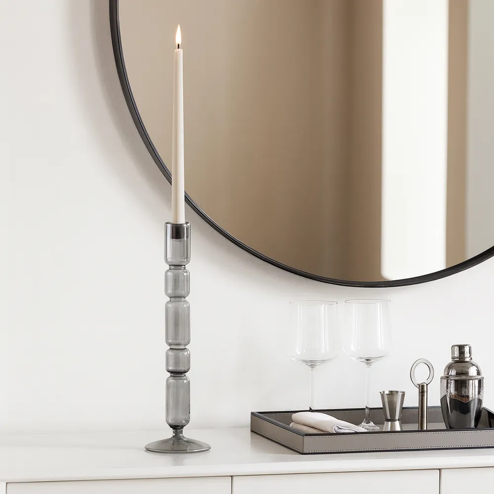 HENDONVALE BLACK CANDLE HOLDER 14 (IN)