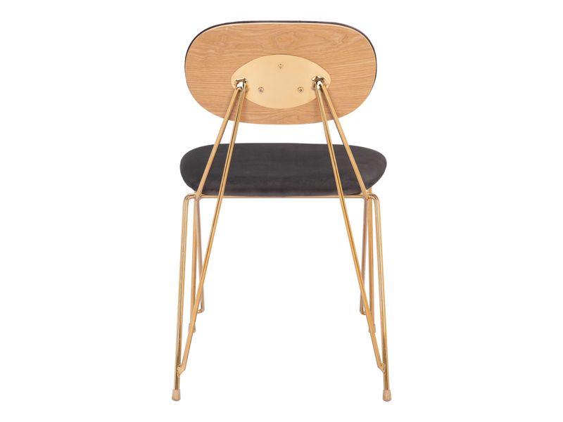 Georges Dining Chair Gray & Gold 5