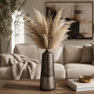 GRISHAMSHAW BRONZE GLASS VASE 21 (IN) 10