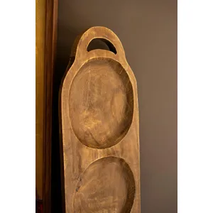 Dark Brown Giant Wood Tray 7