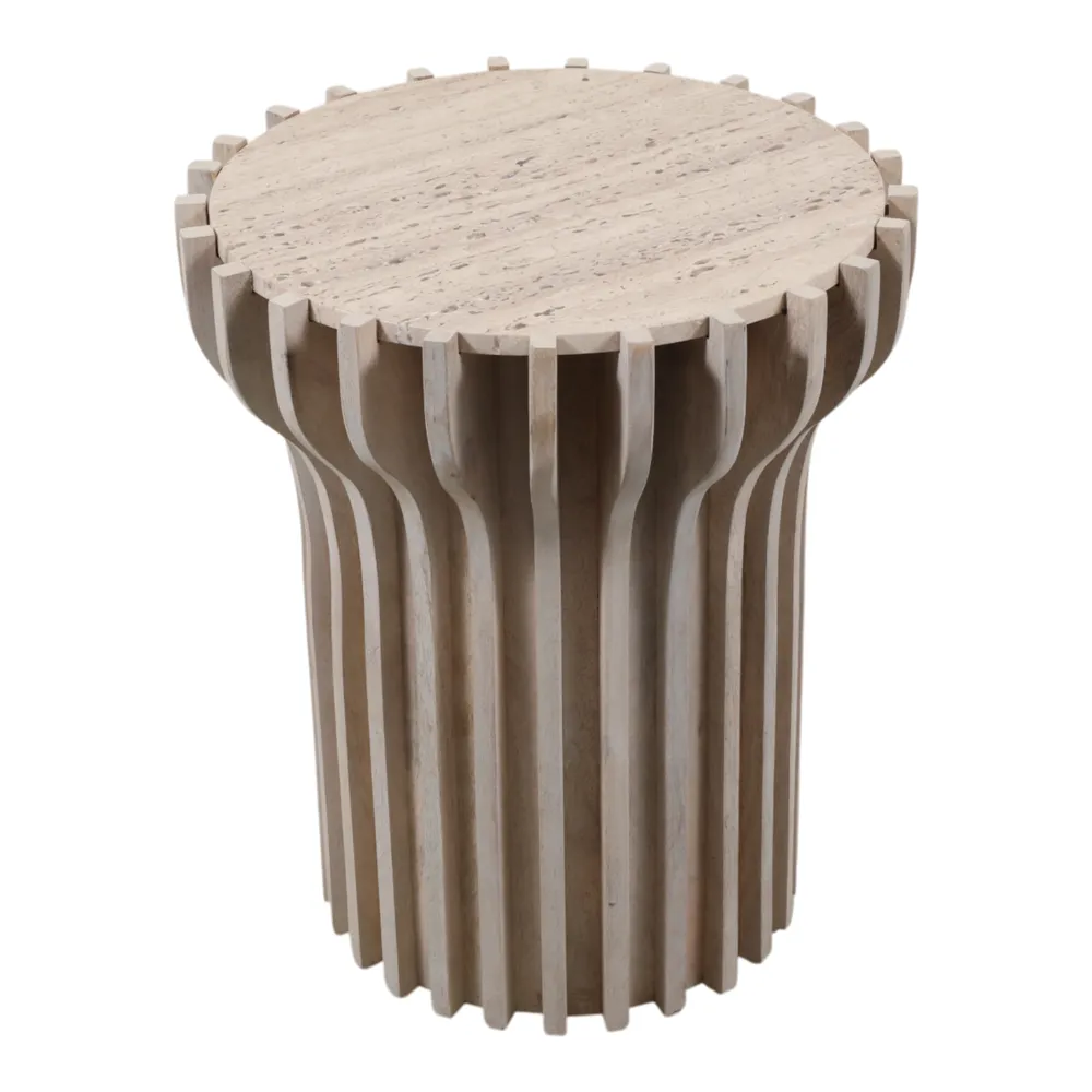 INGRIDBEACH WHITE TABLE 25 (IN)