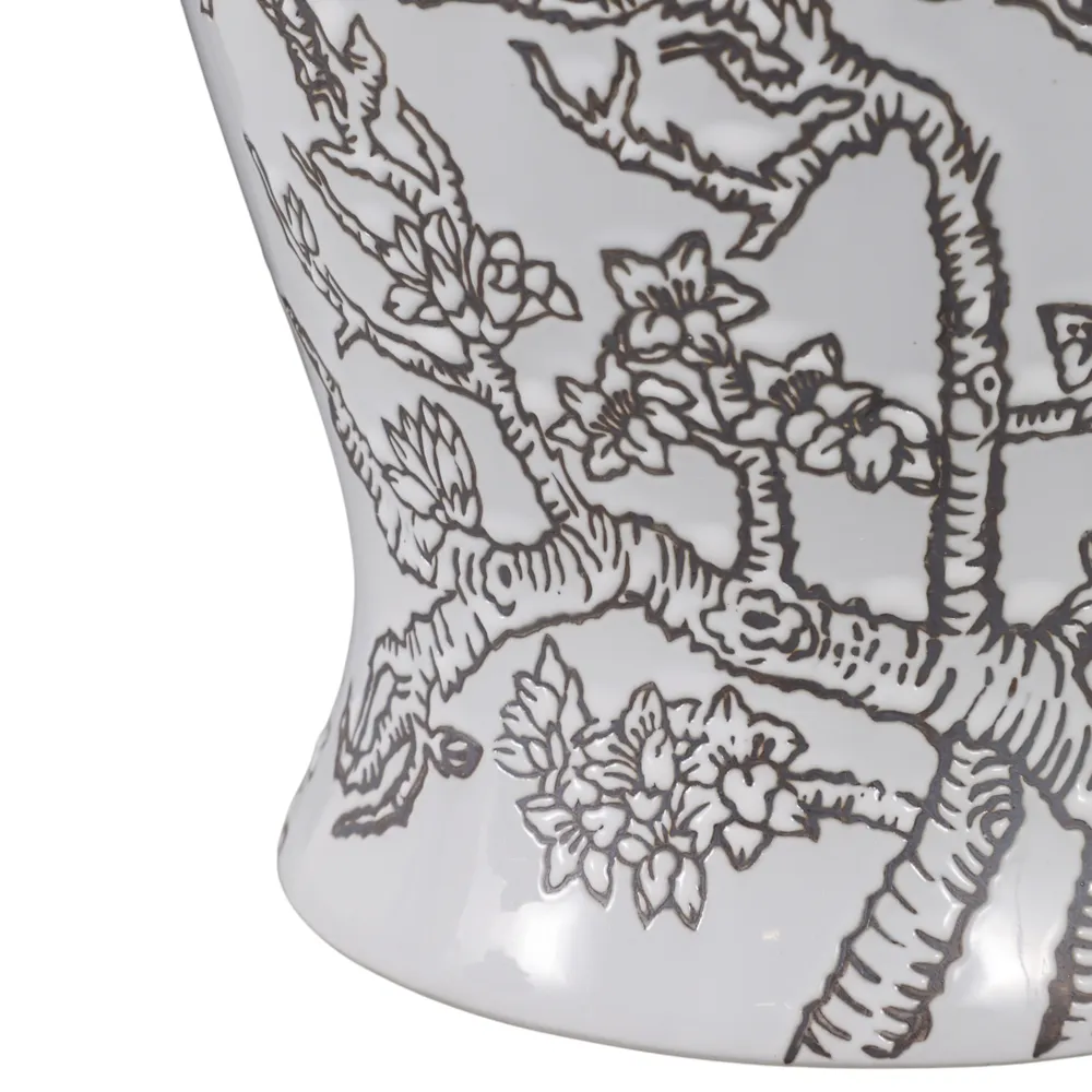 BARTONRUN WHITE CHINOISERIE 15 (IN)