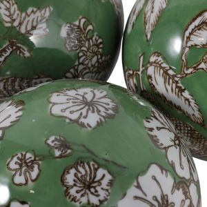 NOVAPORT SET OF 3 GREEN ORBS 5 (IN) 7