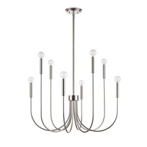 Ulla 28'' Wide 8-Light Chandelier - Polished Nickel 2