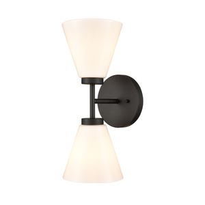 Houghton 15'' High 2-Light Vanity Light - Matte Black 3