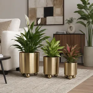 CLAYLAND SET OF 3 GOLD PLANTER 13 (IN) 2