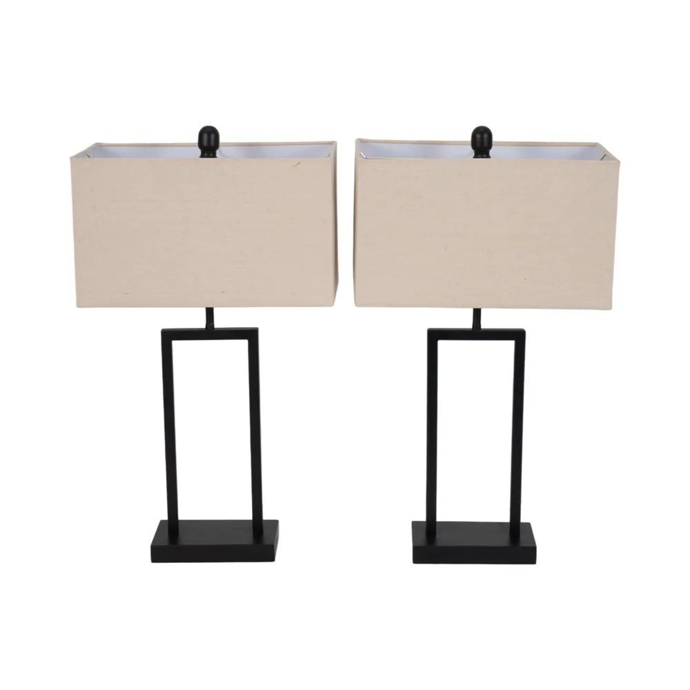 HEDLEYHAVEN SET OF 2 BLACK LAMPS 25 (IN)