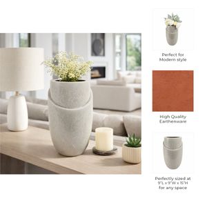 GREYSONSTONE GRAY VASE 15 (IN) 11