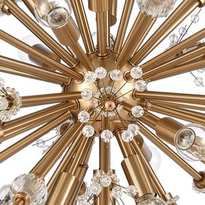 Starburst 26'' Wide 19-Light Chandelier - Satin Brass 3
