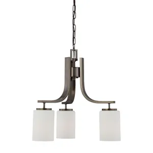Pendenza 3-Light Chandelier in Oiled Bronze 1