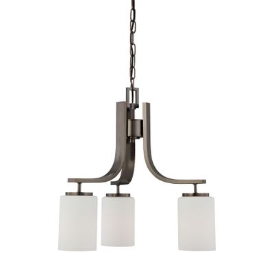 Pendenza 3-Light Chandelier in Oiled Bronze