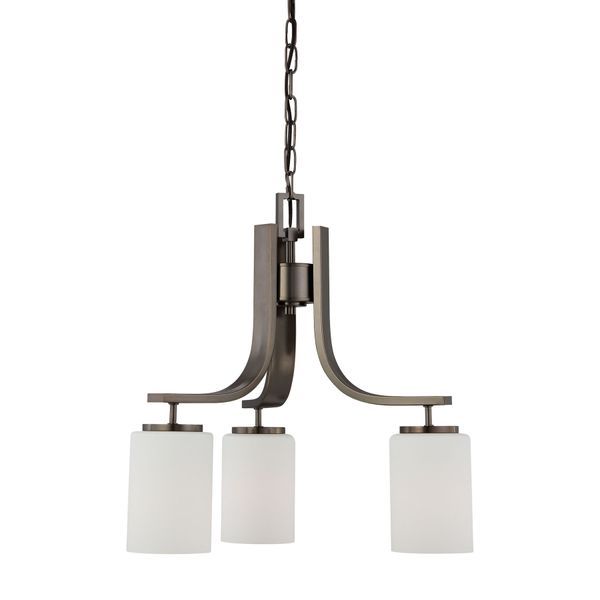 Pendenza 3-Light Chandelier in Oiled Bronze