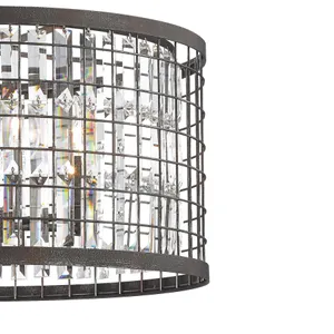 Nadina 22'' Wide 6-Light Chandelier - Silverdust Iron 4