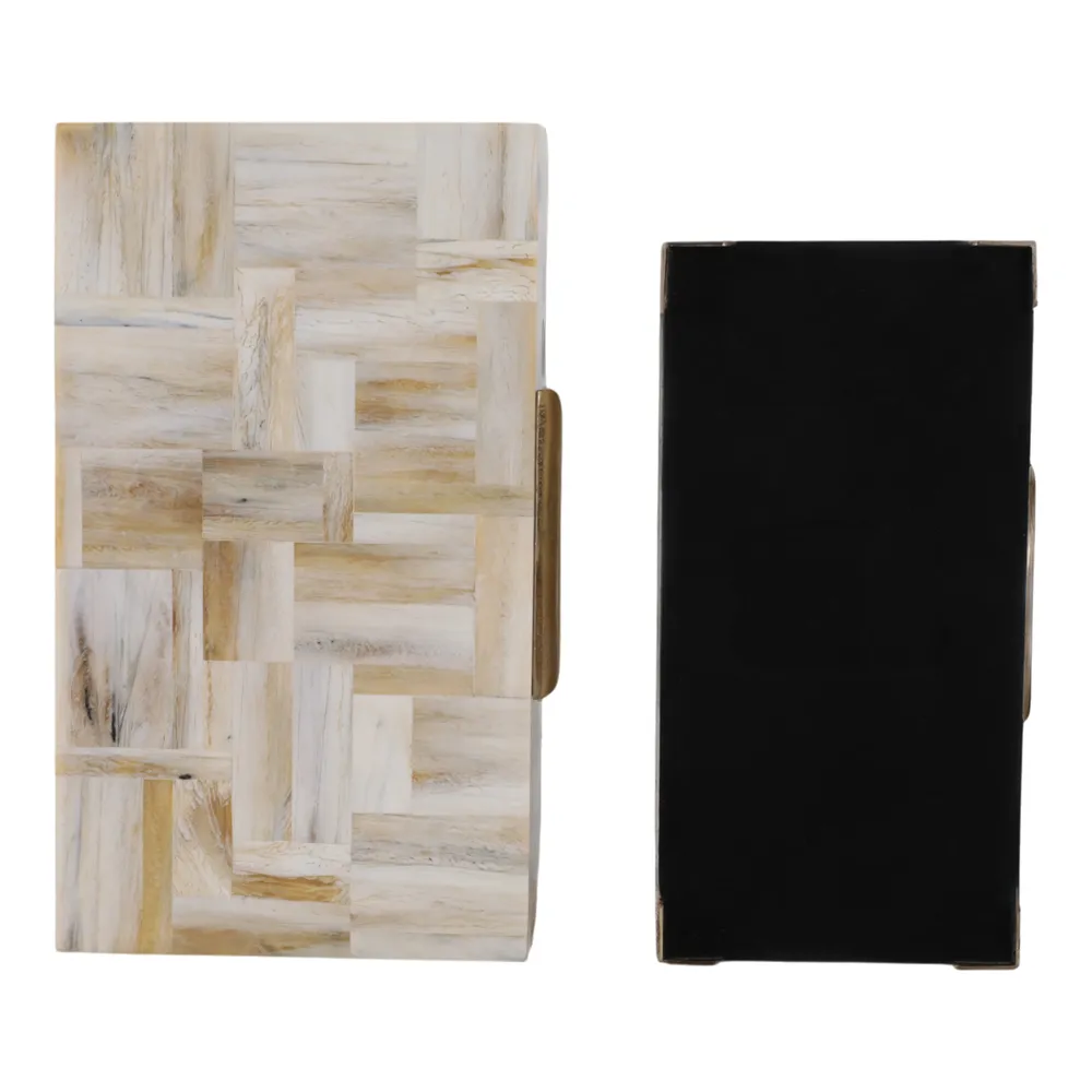 CLAXTONWORTH SET OF 2 TAN BOXES 5 (IN)