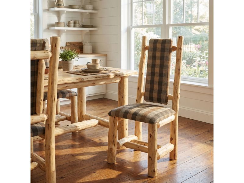 Cedar High Back Upholstered Side Chair - Coffee - Customer's Own Material 1