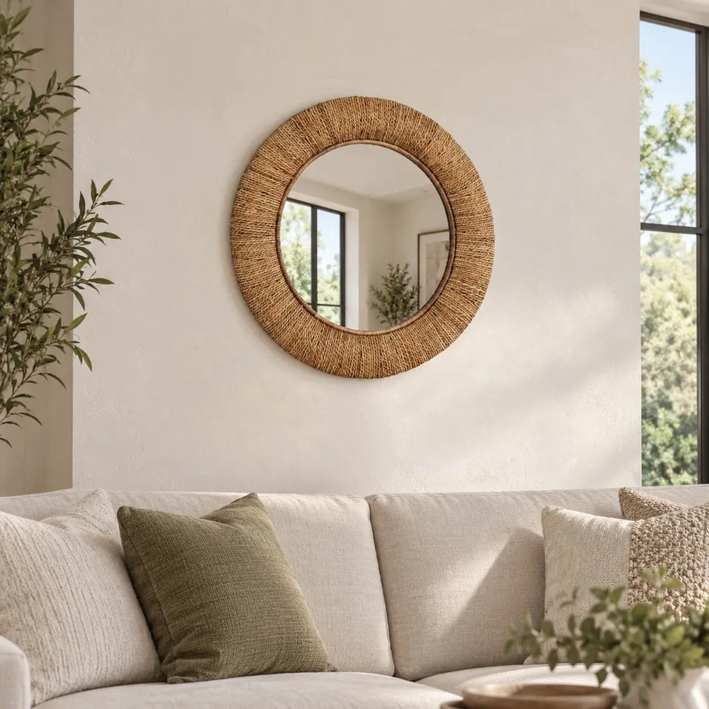 DRAPERRIDGE BROWN MIRROR 32 (IN)