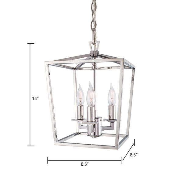Cage 10.25'' Wide 3-Light Mini Pendant - Polished Nickel