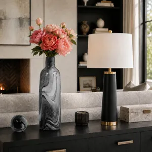 GRIFFINRIDGE GRAY GLASS VASE 22 (IN) 11