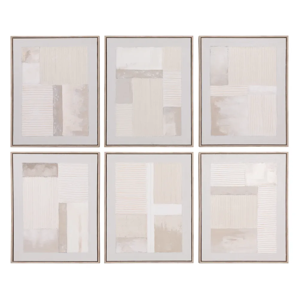 GENTRYOAK SET OF 6 TAN ART 20 (IN)