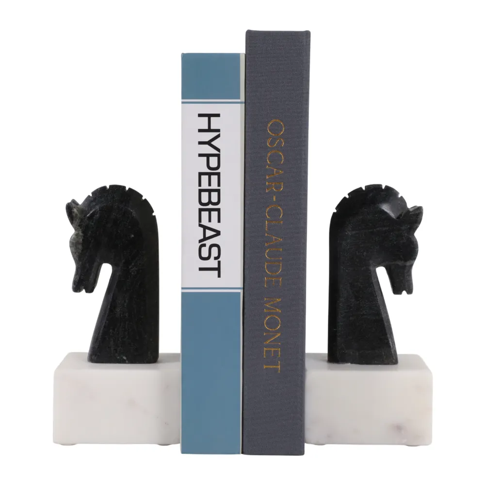 NICOLEWOOD SET OF 2 BLACK BOOKENDS 7 (IN)