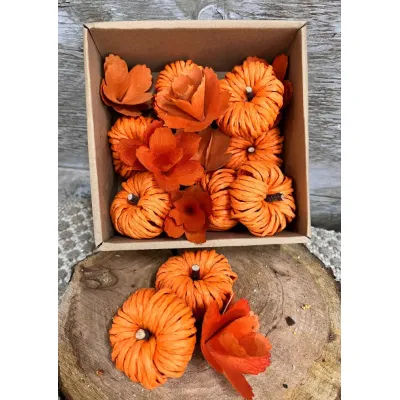 Orange Jute Pumpkin Box