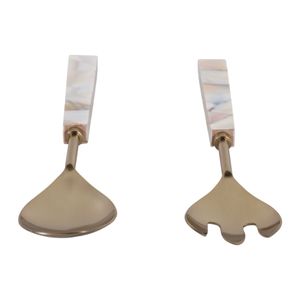 CARVERMOOR SET OF 2 WHITE SERVEWARE 1 (IN) 9