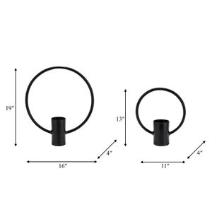 FLORARIDGE SET OF 2 BLACK METAL 19 (IN) 10