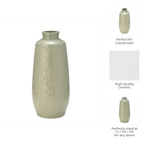 BECKLAKE GREEN VASE 15 (IN) 9