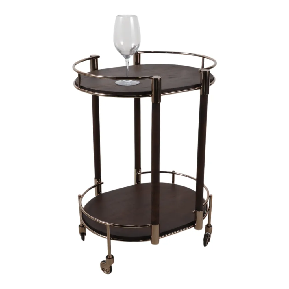 GUNNARWAY BRONZE BAR CART 30 (IN)