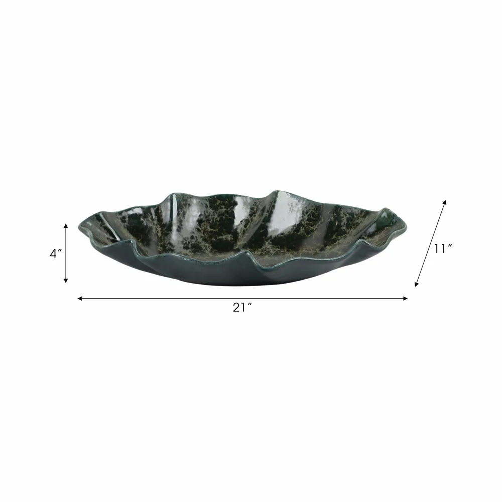 WAYLANDCROSS GREEN BOWL 4 (IN)