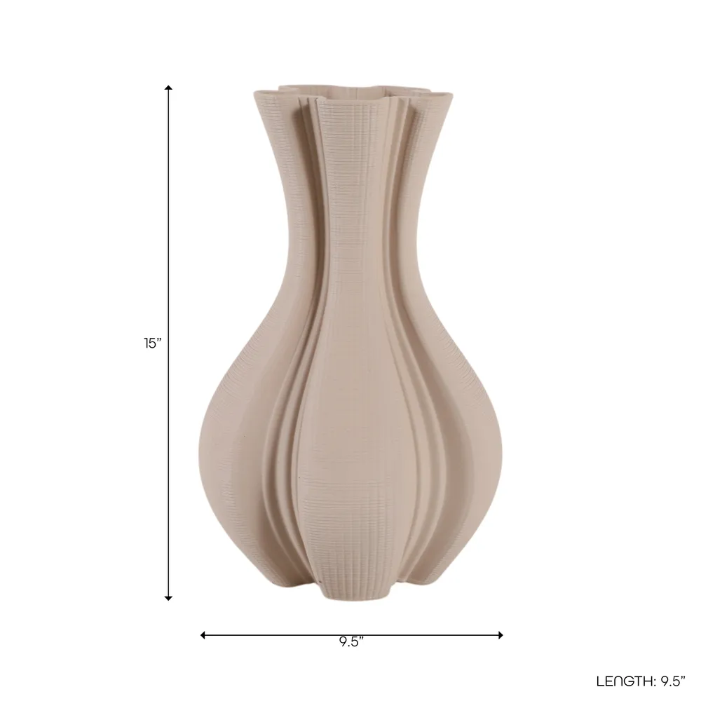 DREWROSE IVORY VASE 15 (IN)