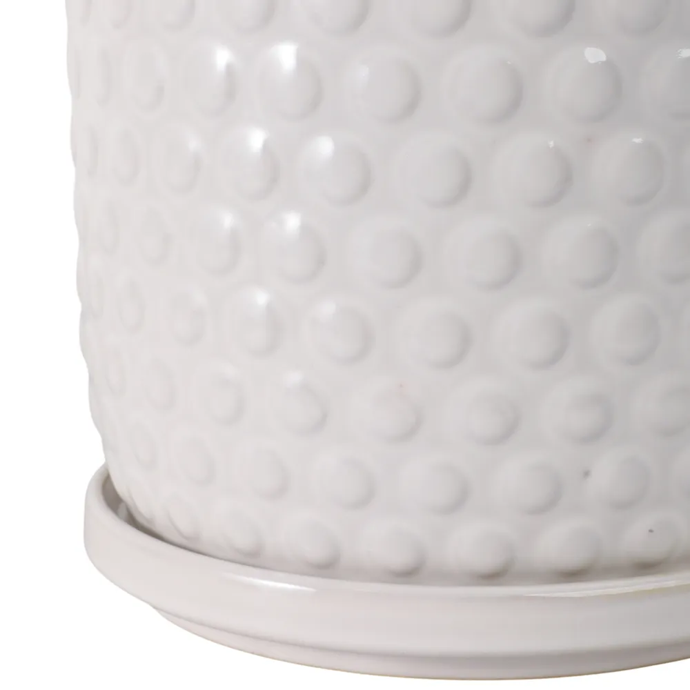 WINTONLAND SET OF 2 WHITE PLANTER 7 (IN)