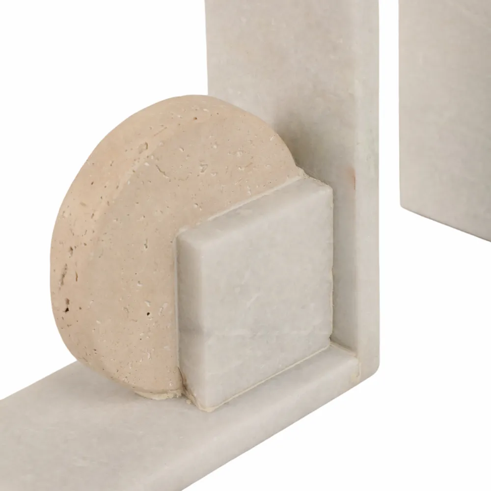 CASEYLAND SET OF 2 WHITE BOOKENDS 6 (IN)