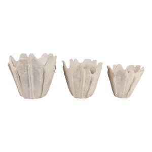 HANLEYSTONE SET OF 3 IVORY PLANTER 15 (IN) 1