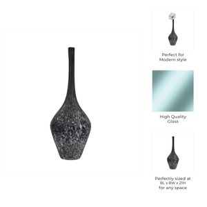 DOUGALROSE GRAY GLASS VASE 21 (IN) 9