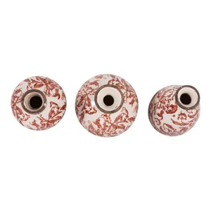 DAMIENLEY SET OF 3 BROWN VASES 6 (IN) 9