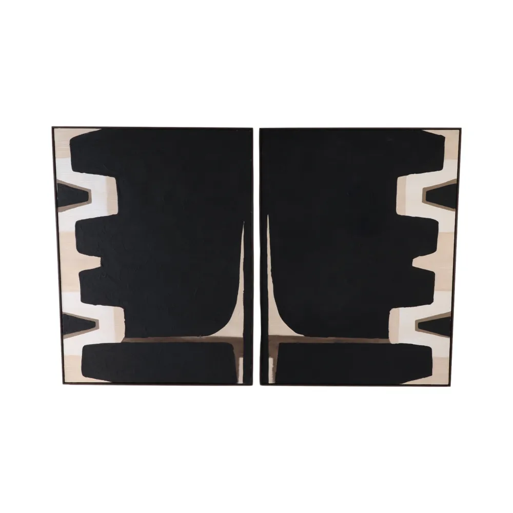 CASPERLAND SET OF 2 BLACK ART 48 (IN)